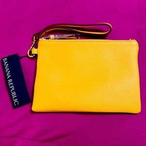 Mustard Banana Republic Wristlet brand new
